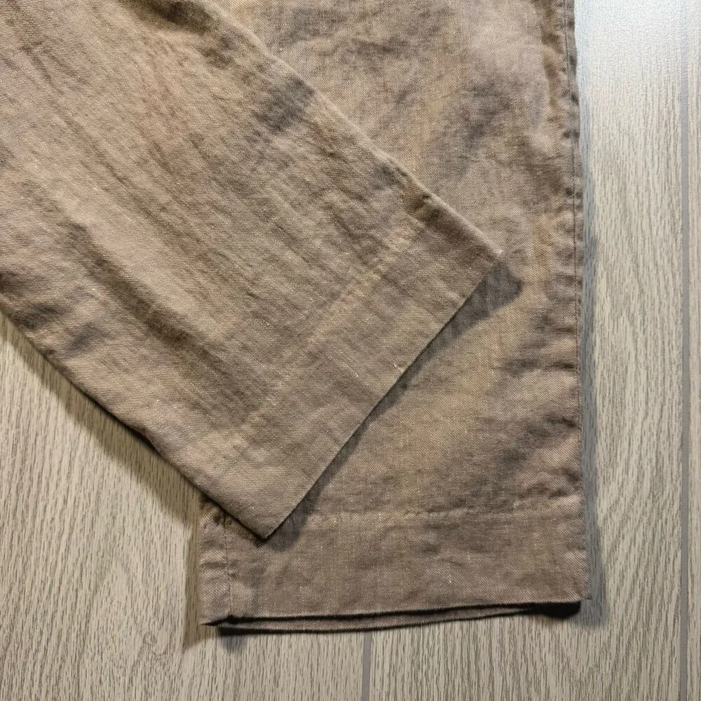 Fairlane Straight Leg Linen Blend Pants Men’s 33x32 Natural Beige Summer Beach